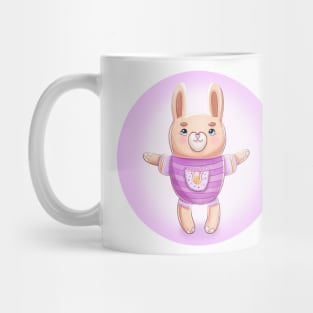 Little rabbit in baby clothes Mug